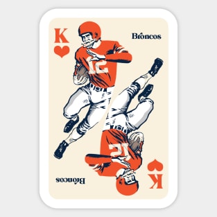 Denver Broncos King of Hearts Sticker